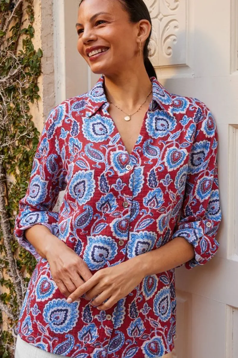 Soft Surroundings Addison Gauze Big Shirt| Tops