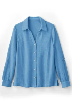 Soft Surroundings Addison Gauze Big Shirt| Tops