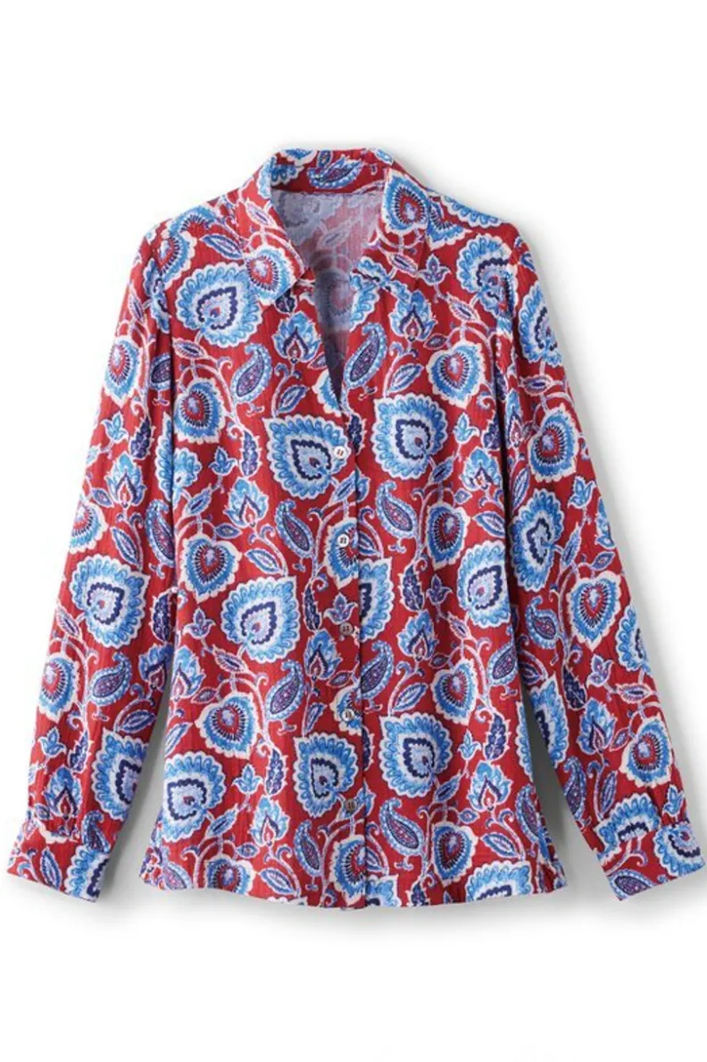 Soft Surroundings Addison Gauze Big Shirt| Tops