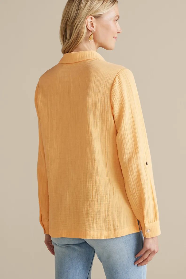 Soft Surroundings Addison Gauze Big Shirt| Tops