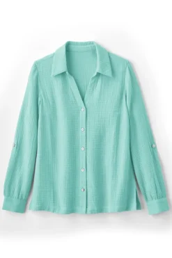 Soft Surroundings Addison Gauze Big Shirt| Tops