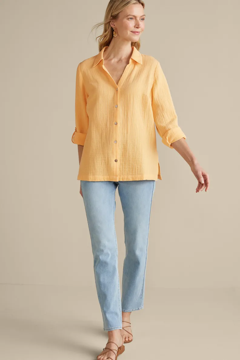 Soft Surroundings Addison Gauze Big Shirt| Tops