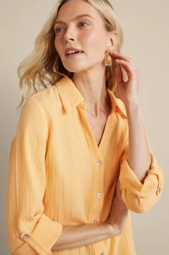 Soft Surroundings Addison Gauze Big Shirt| Tops