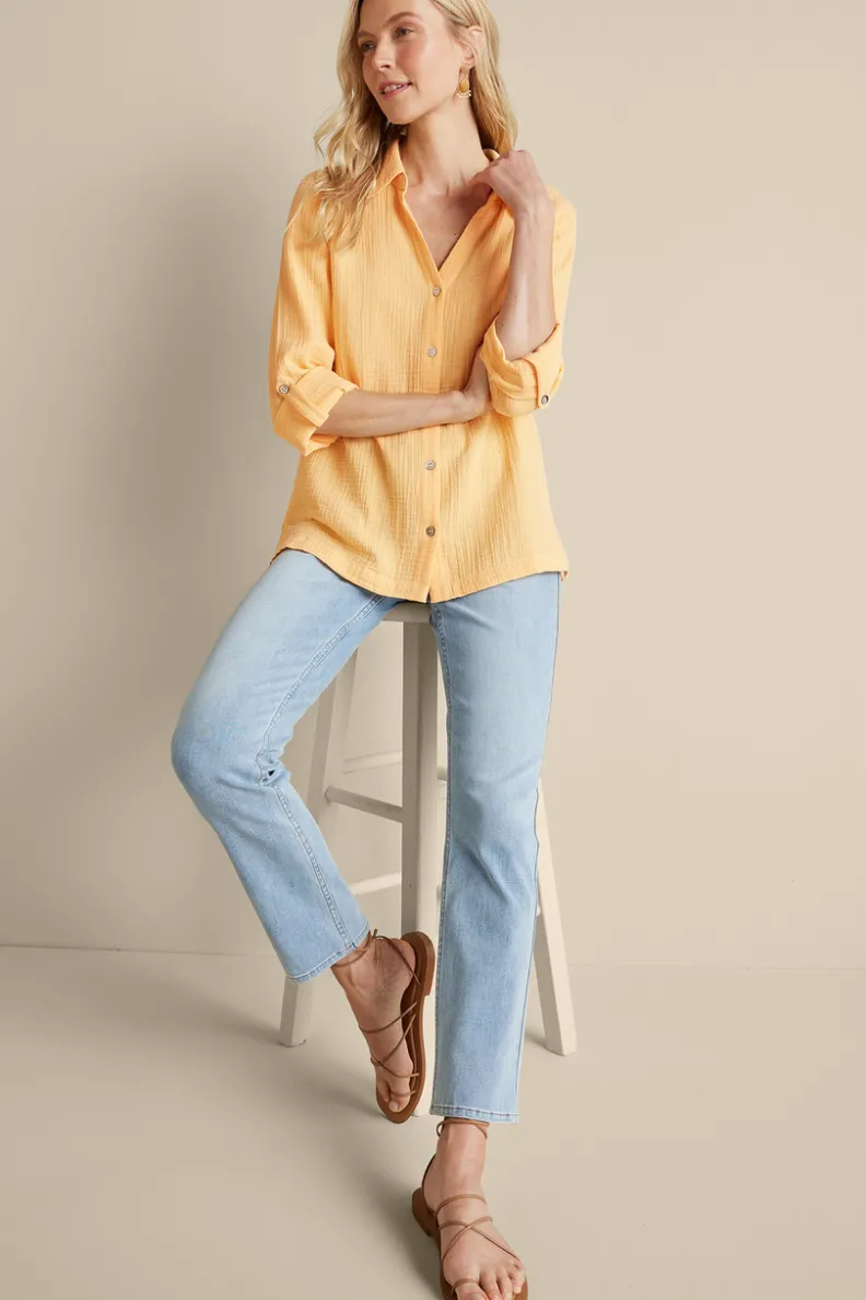 Soft Surroundings Addison Gauze Big Shirt| Tops