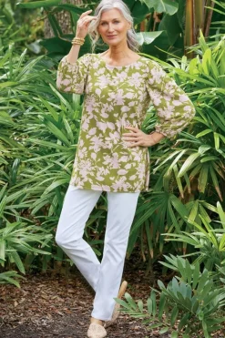 Soft Surroundings Ainsley Linen Blend Tunic| Tops|Tunics & Leggings