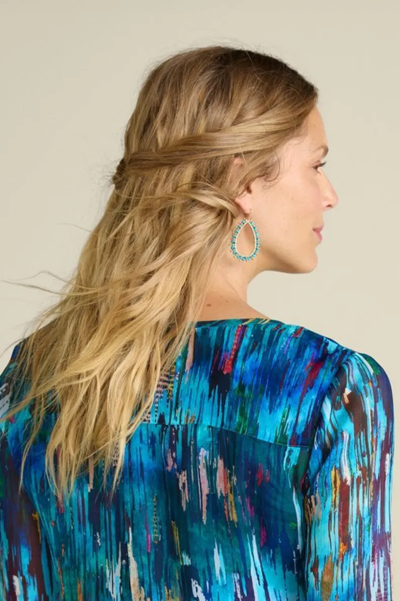 Soft Surroundings Alea Beaded Hoop Earrings| Jewelry|Earrings
