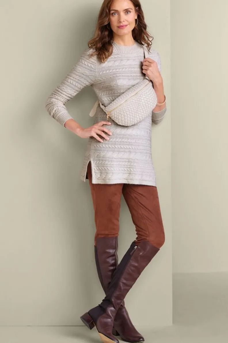 Soft Surroundings Alena Cable Sweater Tunic| Tops|Sweaters & Cardigans