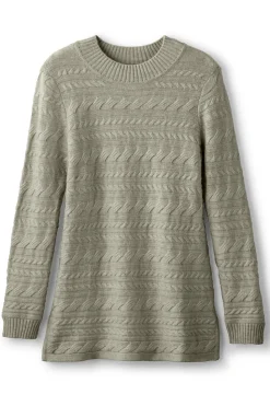 Soft Surroundings Alena Cable Sweater Tunic| Tops|Sweaters & Cardigans
