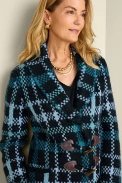 Soft Surroundings Alpine Plaid Sweater Coat| Tops|Sweaters & Cardigans
