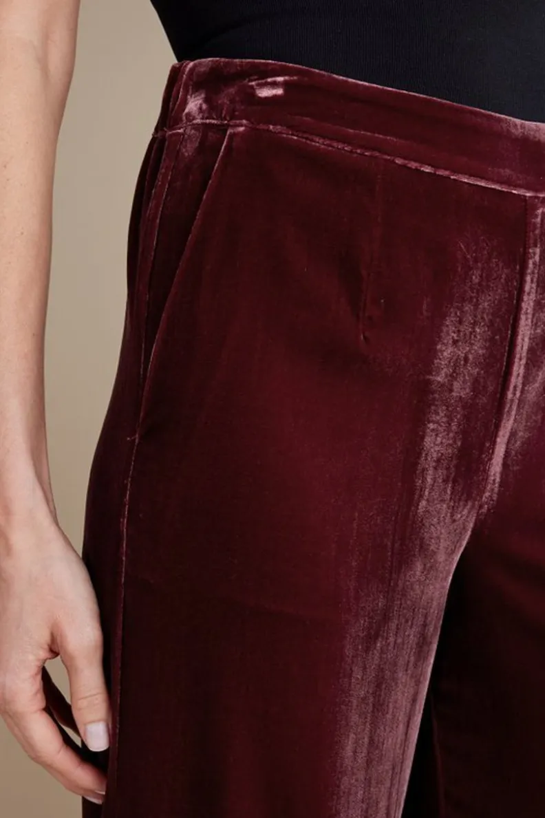 Soft Surroundings Aria Velvet Wide Leg Pants| Pants