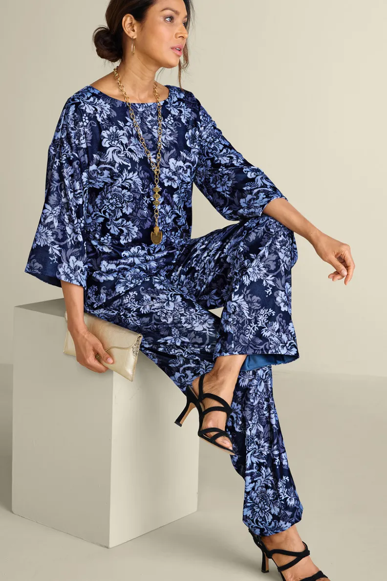 Soft Surroundings Aria Velvet Wide Leg Pants| Pants