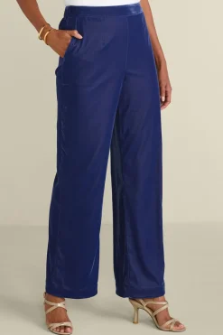 Soft Surroundings Aria Velvet Wide Leg Pants| Pants