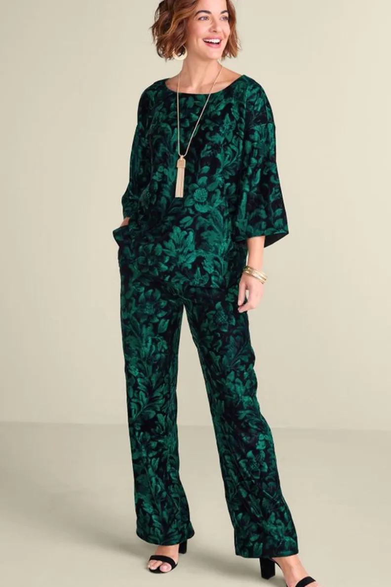 Soft Surroundings Aria Velvet Wide Leg Pants| Pants