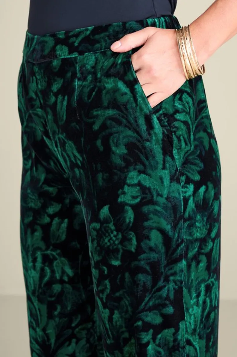Soft Surroundings Aria Velvet Wide Leg Pants| Pants
