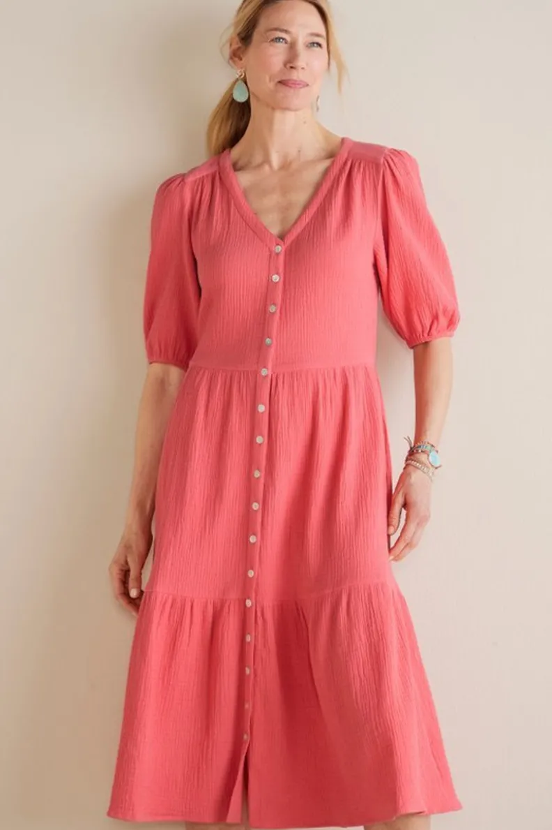 Soft Surroundings Arielle Gauze Midi Dress| Dresses
