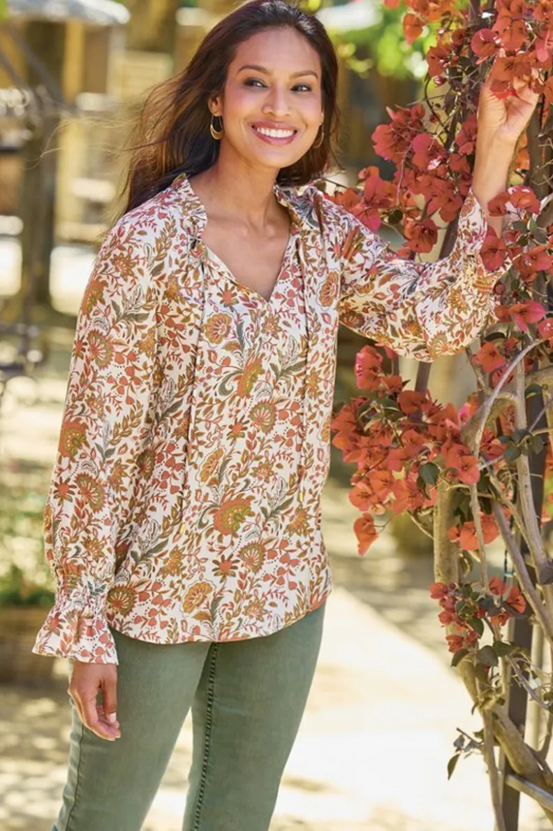 Soft Surroundings Asha Long Sleeve Top| Tops
