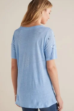 Soft Surroundings Astra Linen Tee| Tops