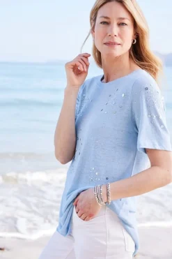 Soft Surroundings Astra Linen Tee| Tops