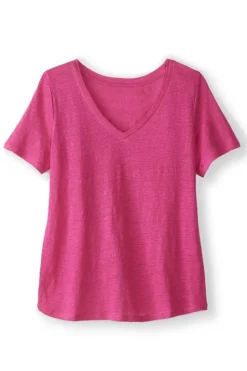 Soft Surroundings Aubrey Linen Slub Tee| Tops