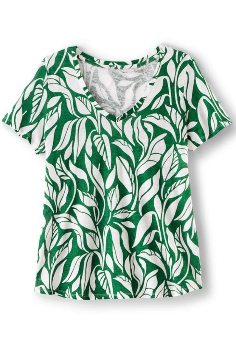 Soft Surroundings Aubrey Linen Slub Tee| Tops