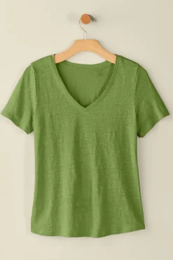 Soft Surroundings Aubrey Linen Slub Tee| Tops