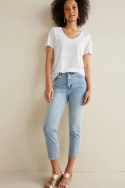 Soft Surroundings Aubrey Linen Slub Tee| Tops
