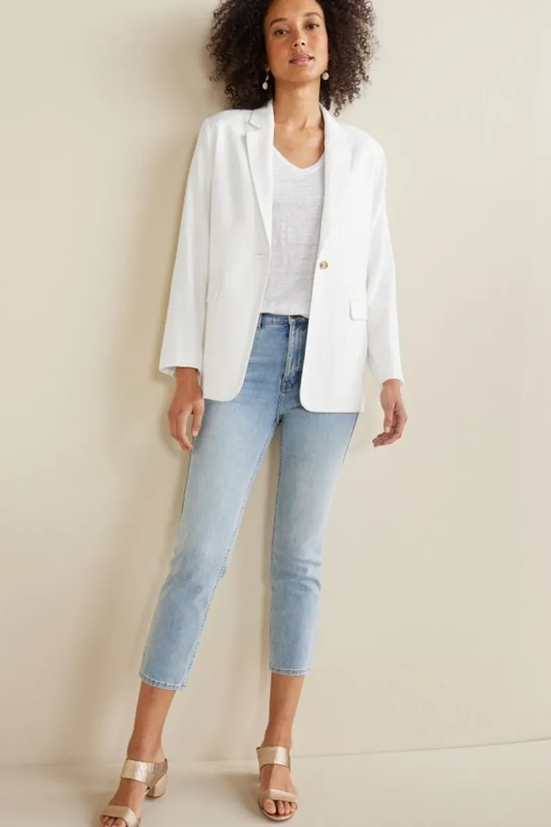 Soft Surroundings Aubrey Linen Slub Tee| Tops