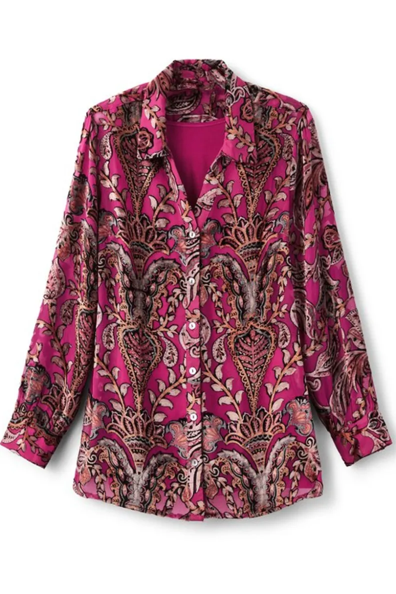Soft Surroundings Bellarosa Velvet Tunic| Tops