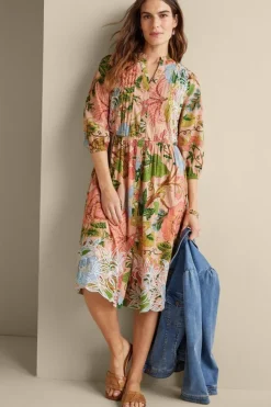 Soft Surroundings Bellicia Embroidered Midi Dress| Dresses