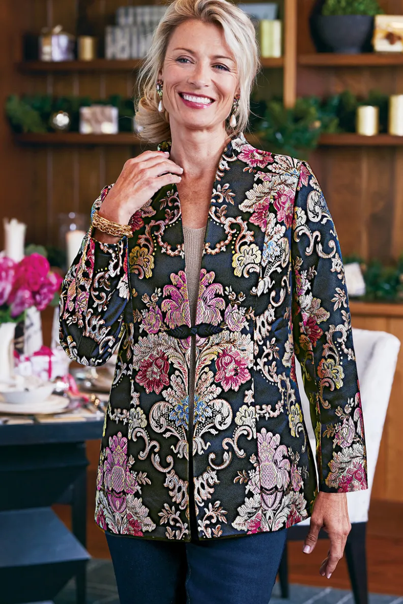 Soft Surroundings Branca Jacquard Jacket| Jackets & Coats