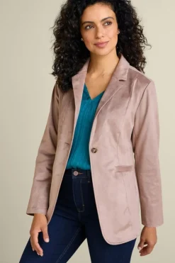 Soft Surroundings Breck Faux Suede Blazer| Toppers|Jackets & Coats