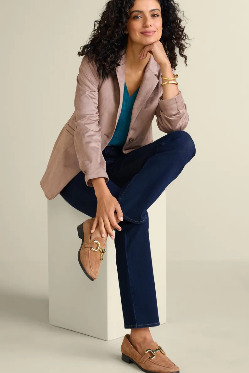 Soft Surroundings Breck Faux Suede Blazer| Toppers|Jackets & Coats
