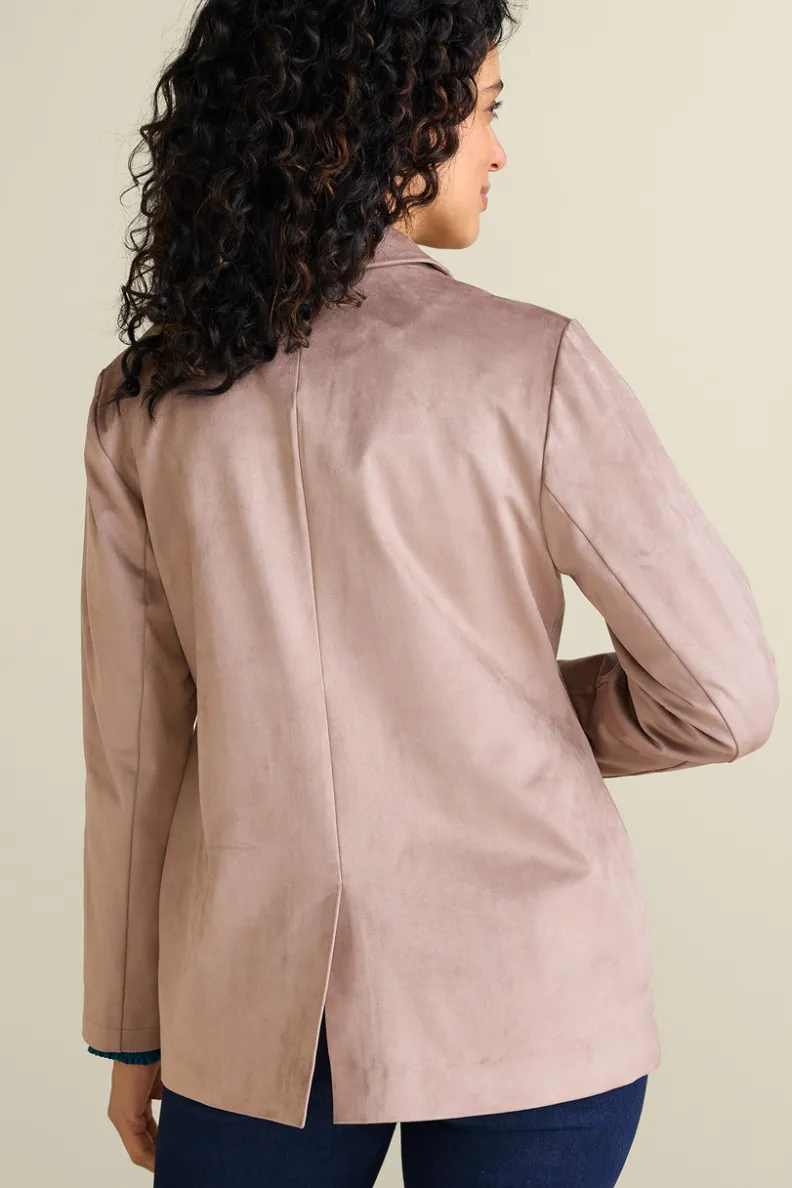 Soft Surroundings Breck Faux Suede Blazer| Toppers|Jackets & Coats