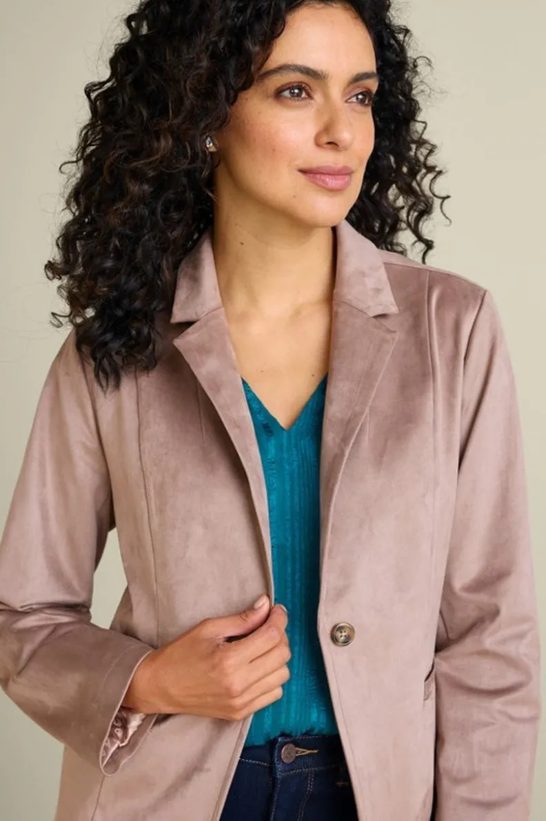 Soft Surroundings Breck Faux Suede Blazer| Toppers|Jackets & Coats