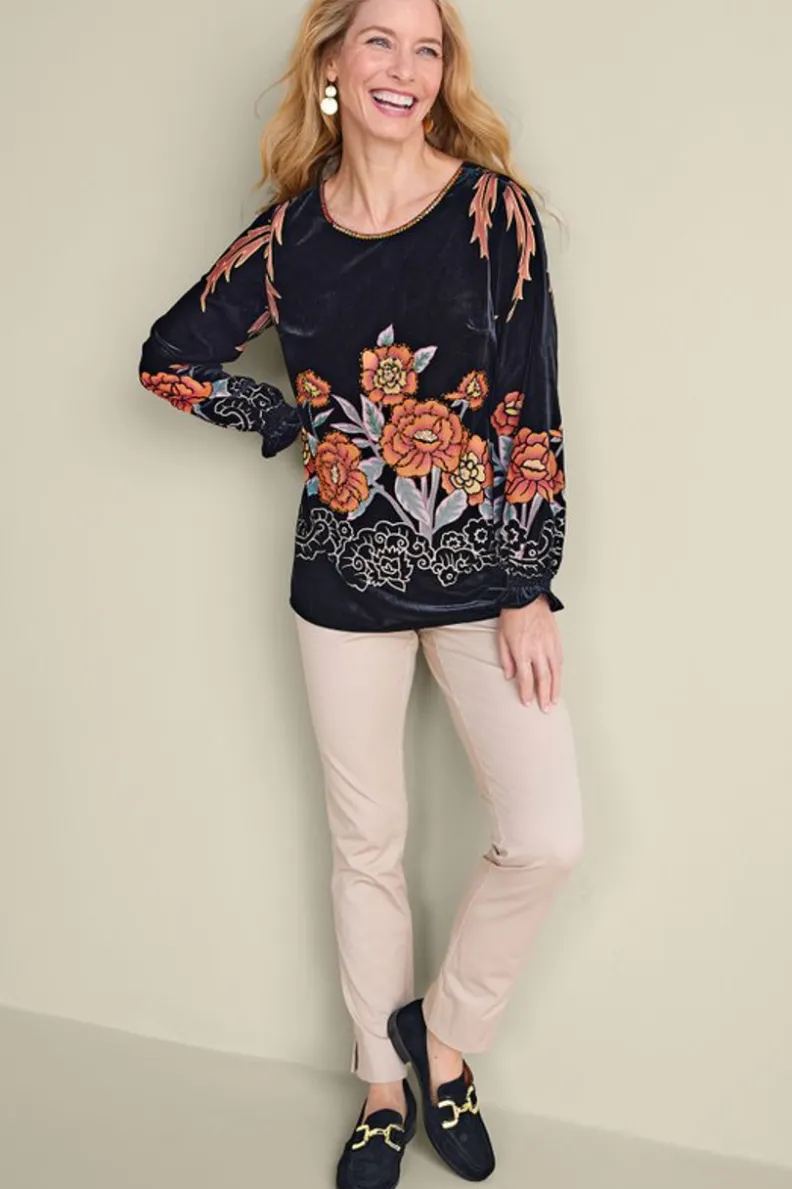 Soft Surroundings Brielle Velvet Top| Tops