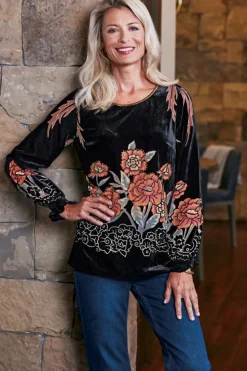 Soft Surroundings Brielle Velvet Top| Tops