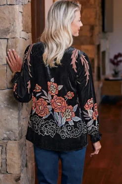Soft Surroundings Brielle Velvet Top| Tops