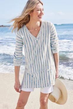 Soft Surroundings Briza Stripe Tunic| Tops