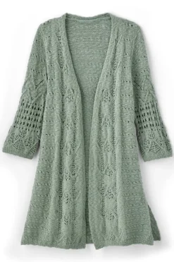 Soft Surroundings Calistoga Pointelle Cardigan| Tops|Sweaters & Cardigans