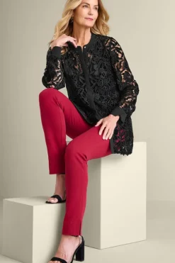 Soft Surroundings Candace Velvet Lace Tunic| Tops