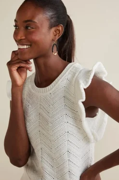 Soft Surroundings Celina Flutter Sleeve Sweater| Tops|Sweaters & Cardigans