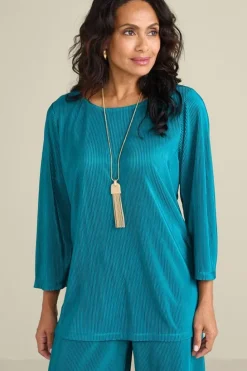 Soft Surroundings Cella Plisse Tunic| Tops