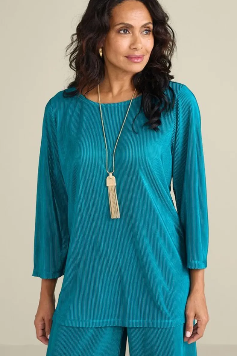 Soft Surroundings Cella Plisse Tunic| Tops