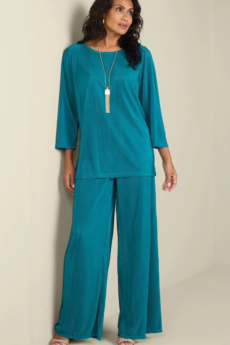 Soft Surroundings Cella Plisse Tunic| Tops