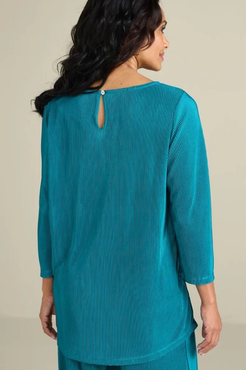 Soft Surroundings Cella Plisse Tunic| Tops