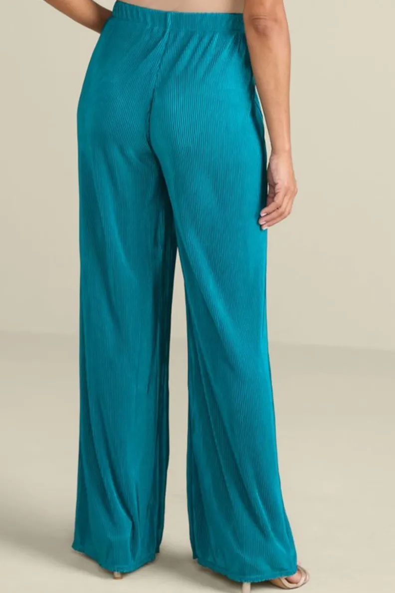 Soft Surroundings Cella Plisse Wide Leg Pants| Pants