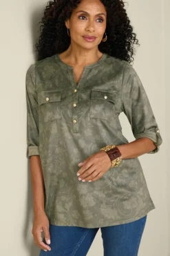 Soft Surroundings Charine Faux Suede Tunic| Tops