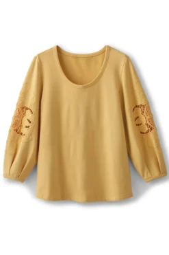 Soft Surroundings Charmaine Embroidered French Terry Top| Tops