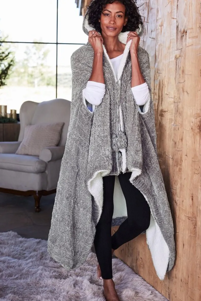 Soft Surroundings Chenille Sherpa Wearable Throw| Sleepwear & Lounge|Scarves & Wraps