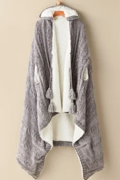 Soft Surroundings Chenille Sherpa Wearable Throw| Sleepwear & Lounge|Scarves & Wraps